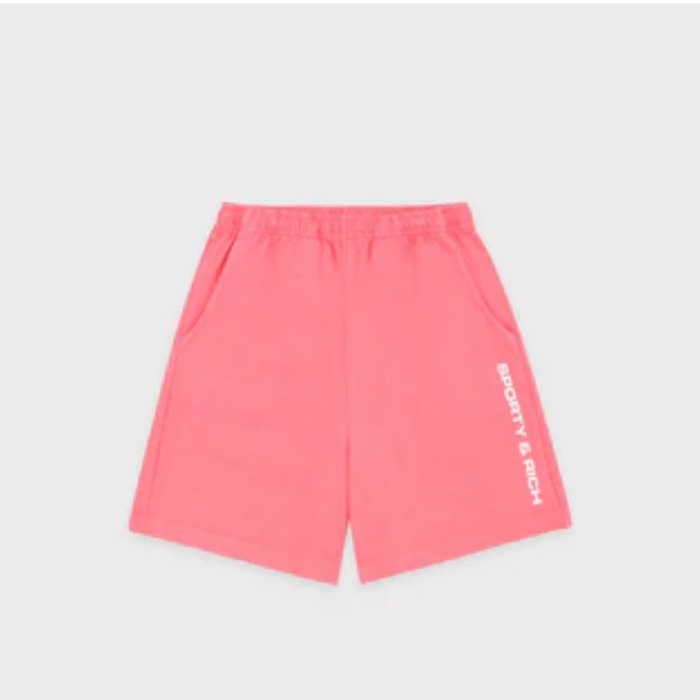NWOT Sporty & Rich Bold Logo‎ gun short cotton candy XS
